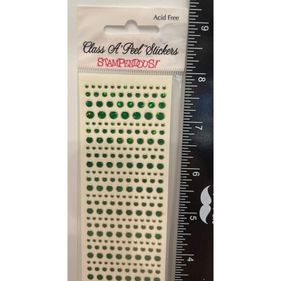 HTF RARE Stampendous! Class a'Peel Dot Sparklers Stickers Green AC672HSN - Picture 2 of 4